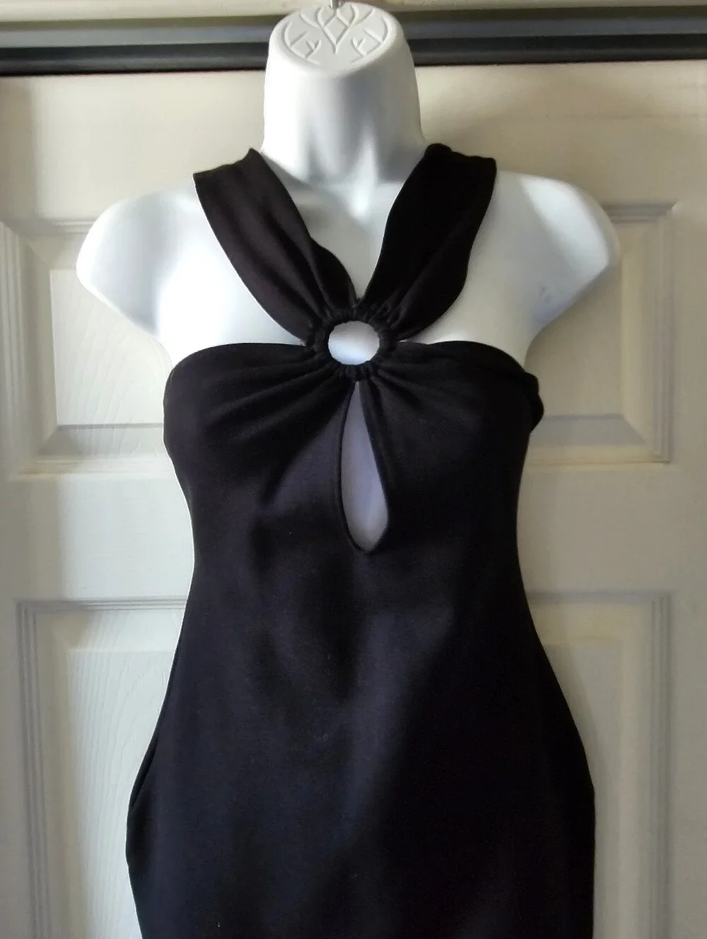 Zara Black Halter Ring Cutout Mini Dress NWT Size Small